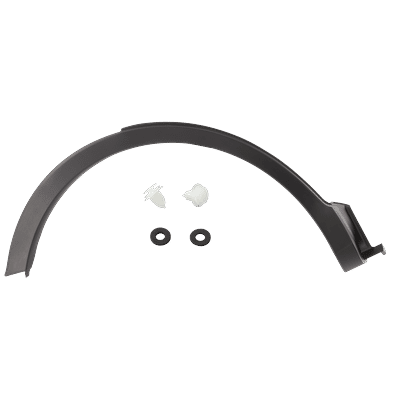 Replacement Fender Trim Plastic Textured Black, Rear, Passenger Side, 1-year unlimited-mileage warranty REPT553915