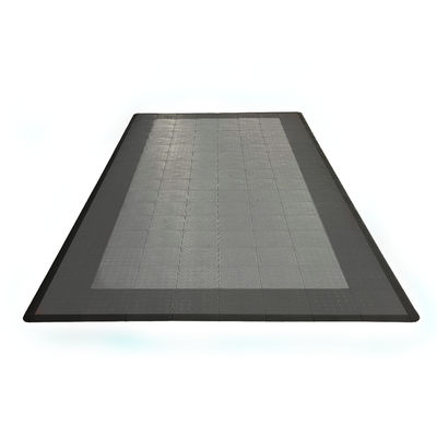Swisstrax Single Car Garage Floor Mat In Diamondtrax Home Tiles (Border - Grey, Silver)