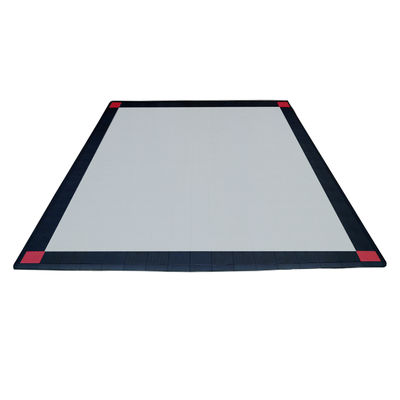 Swisstrax Double Car Garage Floor Mat In Diamondtrax Home Tiles (4 Corners - Black, Red, Silver)