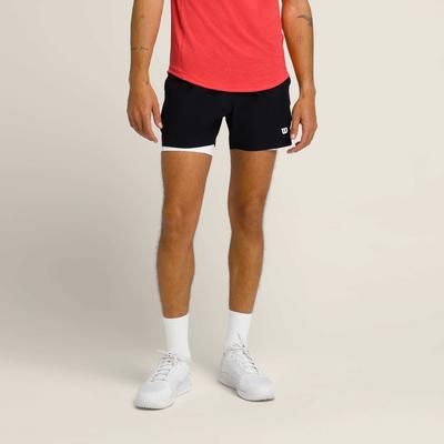 Wilson Tournament Short v2 5" Unlined Men's Tennis Apparel Black