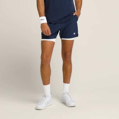 Wilson Tournament Short v2 5" Unlined Men's Tennis Apparel Classic Navy