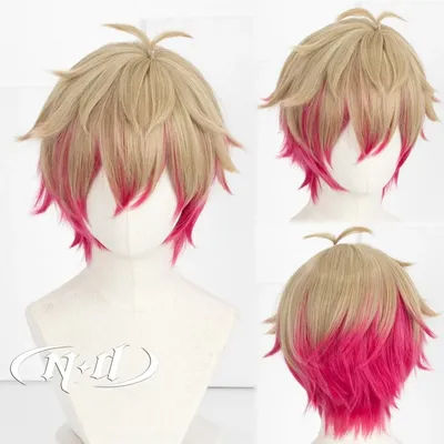 ND Cosplay Wigs Alexis Ness BLUE Anime LOCK The Magician Cosplay Magenta Hair Wigs for Costume Halloween Party Comic Con Coser