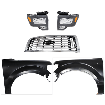 Replacement Grille Assembly Plastic Chrome Grille, 1-year unlimited-mileage warranty KIT-022123-440