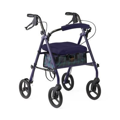 Medline Basic Steel Rollator with Microban, 8" Wheels, Navy, 1/CS (MDS868SKNM)