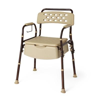 Medline Bedside Commode with Microban, 1/CS (MDS89664ELMB)