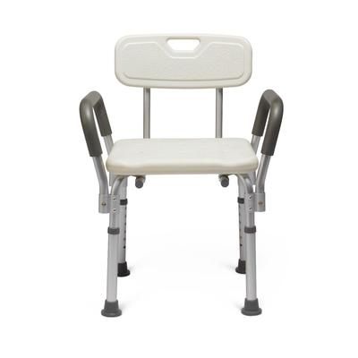 Medline Knockdown Shower Chair With Arms, With Back, 1 EA (MDS89745RAH)