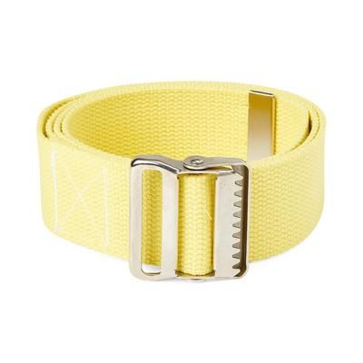 Medline Cotton Gait/Transfer Belt with Metal Buckle, 2" x 60", Yellow, 1 EA (MDT821203Y)
