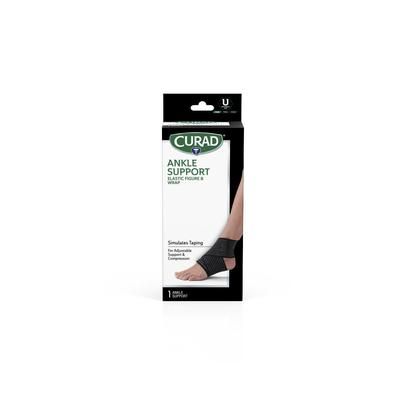 Curad Figure-8 Elastic Ankle Wrap, Black, Universal Size, 7.5" to 11", Retail Packaging, 1 EA (CURORT612HH)