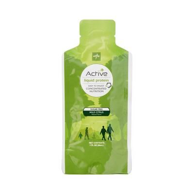 Medline Active Liquid Protein, Sugar Free, Mild Citrus Flavor, 16 g of Protein, 1 oz. Packets, 100/CS (ENT693SFUD)