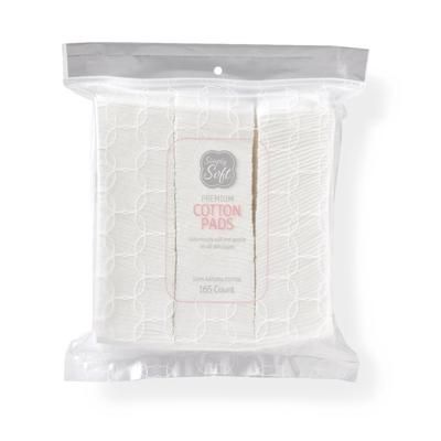 Simply Soft Premium Cotton Pads, 5.5 cm x 6.5 cm, 165-Count, 2/BX (RSS10006Z)