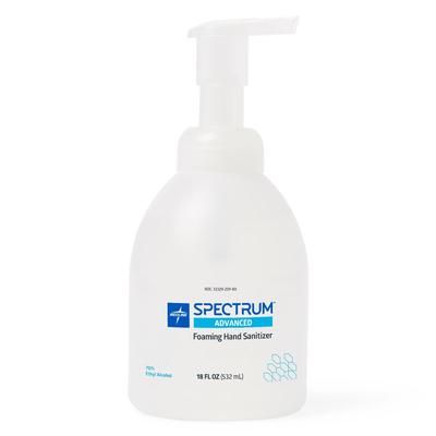 Medline Spectrum Foam Hand Sanitizer, 70% Ethyl Alcohol, Pump Bottle, 18 oz., 12/CS (HH70F18)