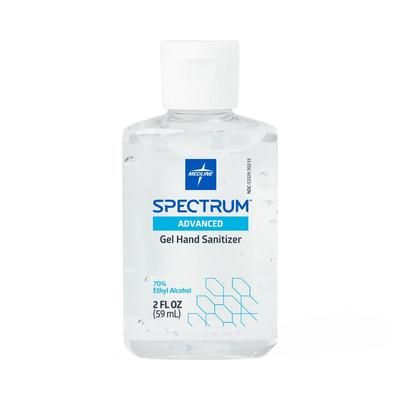 Medline Spectrum Gel Hand Sanitizer, 70% Ethyl Alcohol, Personal Carry, 2 oz., 48/CS (HH70G02)