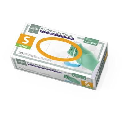 Medline Professional Powder-Free Textured Nitrile Exam Gloves with Aloe, Size S, 1000/CS (PRO31761)