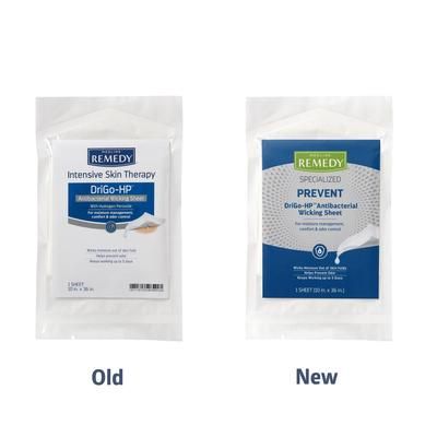 Remedy Specialized DriGo-HP Antibacterial Wicking Sheet, 10" x 36", 50/CS (MSCWH219S)