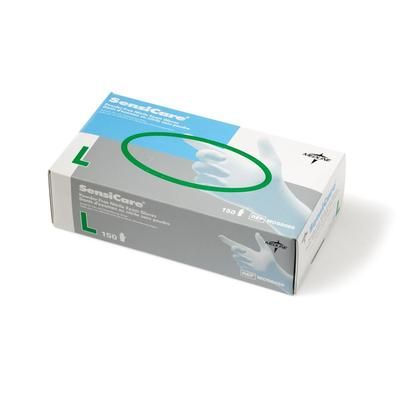 Medline SensiCare Powder-Free Nitrile Exam Gloves with Textured Fingertips, Size L, 150/BX (MDS8086H)