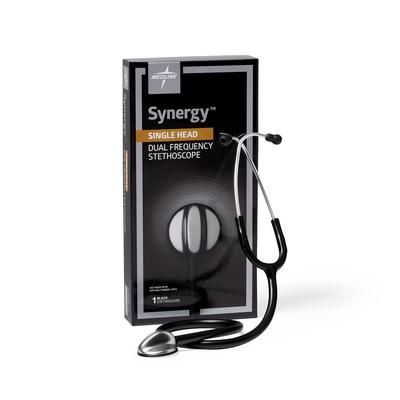 Medline Synergy Single-Head Stethoscope, Black, 1 EA (MDS926601)