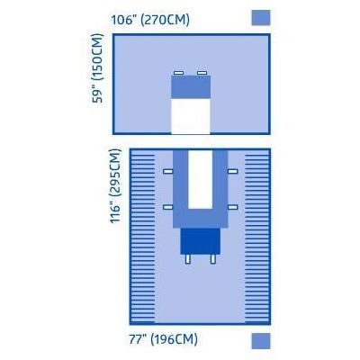 Medline Universal Split and Bar Surgical Drape Packs, 1 EA (DYNJP1075H)