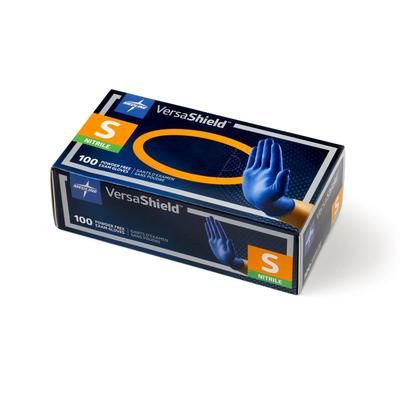 Medline VersaShield Textured Powder-Free Nitrile Exam Gloves, Size S, 1000/CS (VS311S)