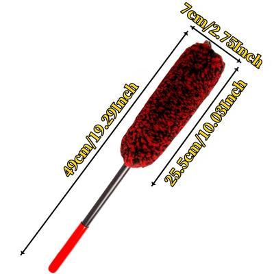 TEMU Flexible Car Wheel Cleaning Brush - , Soft Fleece Material, Ideal For Easy Rim, Tire, Exhaust Pipe, And Engine Bay Reach, Wheel Cleaning Brush|flexible Car Brush|soft Fleece Material