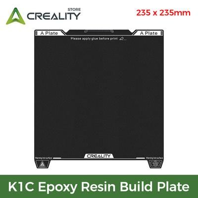 TEMU 1pc Creality K1c Epoxy Resin Metal Build Plate, 235x235mm, High Strength & Wear-resistant, Compatible With K1c/k1 Se 3d Printer Accessories, No Battery Required