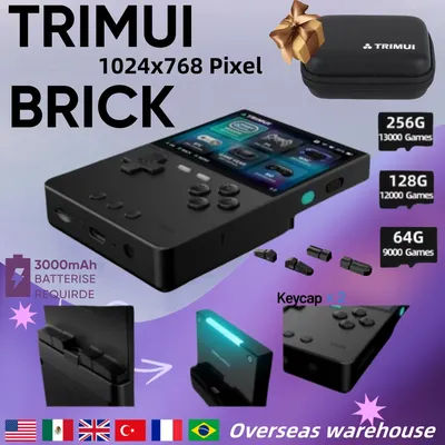 TRIMUI BRICK Retro Handheld Game Console Portable Video Player Linux System Open Source 3.2 Inch Palm Phone Games New Boy Gifts