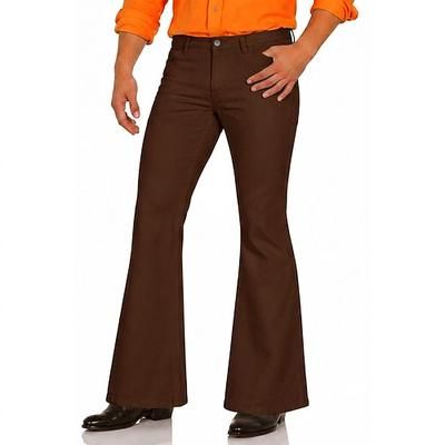 Retrò Vintage Anni '70 Pantaloni Pantaloni a zampa d'elefante Pantaloni a zampa Hippie Disco Tinta unica Costume Per uomo Halloween Carnevale Feste Abbigliamento Quotidiano Parata dell'Orgoglio Adulti