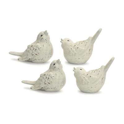 Bird Figurine (Set of 4) 6.25"H, 7"H Terracotta by Melrose in Beige/brown