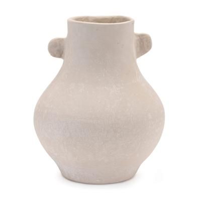 Recycled Paper Chalk Vase 9.75"H by Melrose in Beige