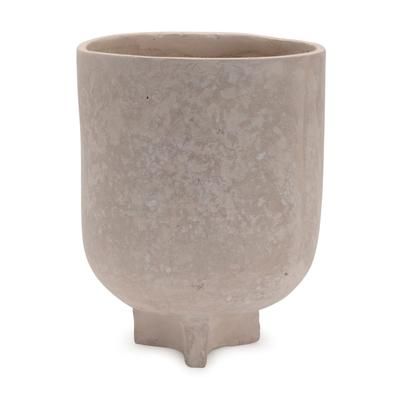Recycled Paper Chalk Vase 7"H by Melrose in Beige