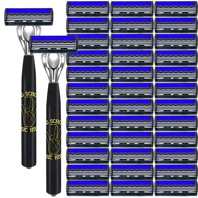 Razor Classic 3 Layer Safety Razor for Mens Shaving&Womens Hair Removal Shaving Blades Manual Shaver