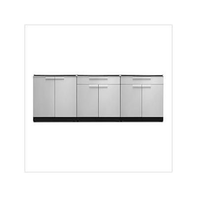 NewAge Outdoor Kitchens Stainless Steel 3-Piece Outdoor Kitchen Set (No Countertop)