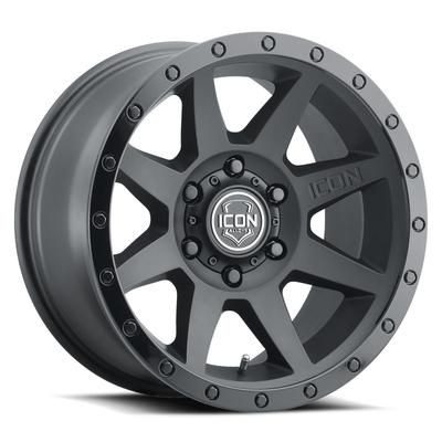 ICON Vehicle Dynamics Wheel Aluminum Black, nan, Lifetime Limited Warranty - 2-year Poweder Coat Finish ICNWH1817857345DB