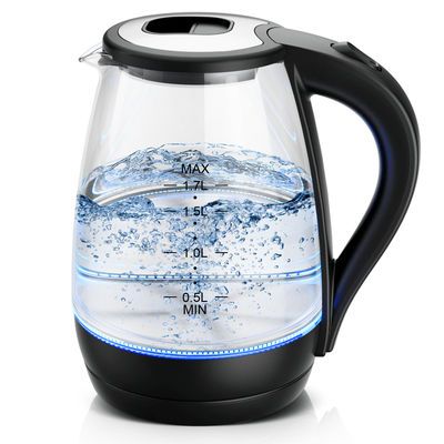 TEMU Keinve Electric Kettle, 1.7l 2200w, Hot Water Boiler, Auto Shut Off, Boil-, Stainless Steel Filter, Borosilicate Glass Electric Tea Kettle
