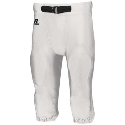 Russell Athletic F2562M Deluxe Game Football Pant in White size Large | Nylon/Spandex Blend