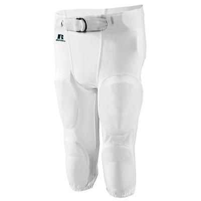 Russell Athletic F25PFP Practice Football Pant in White size Medium | Polyester