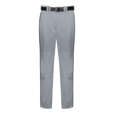 Russell Athletic R11LGB Youth Piped Diamond Series Baseball Pant 2.0 in Gray/Black size XL | Polyester