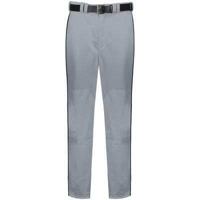 Russell Athletic R11LGM Piped Diamond Series Baseball Pant 2.0 in Gray/Black size XL