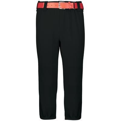 Augusta Sportswear 6851 Athletic Youth Gamer Pull-Up Baseball Pant With Loops in Black size Large | Polyester