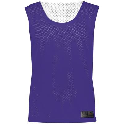 Augusta Sportswear AS9718 Youth Mesh Reversible Pinnie in Purple/White size XS | Polyester 9718