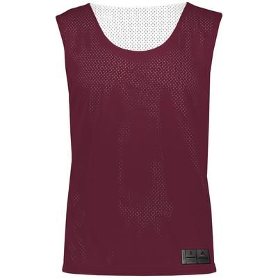 Augusta Sportswear AS9718 Youth Mesh Reversible Pinnie in Maroon/White size XS | Polyester 9718
