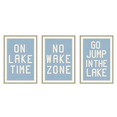 Lakehouse Topography Prints - Set of Three - Frontgate