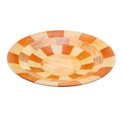 Domino,'Hand Crafted Natural Wood Serving Bowl from Guatemala'