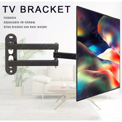 TV Monitor Mounts LCD LED Monitor Wall Mount Bracket Adjustable TV Screen Frame Steel Holder