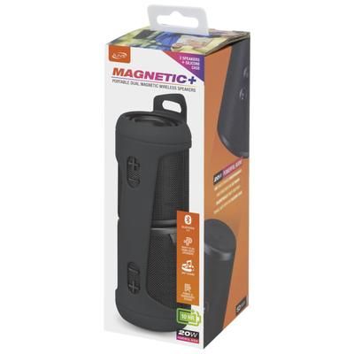 Ilive Isb2133B Magnetic Portable Wireless Speakers, Set Of 2 Speakers