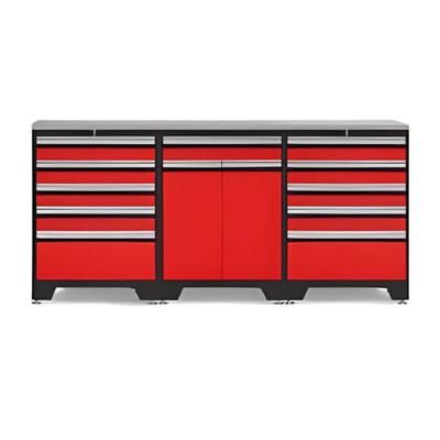 NewAge Garage Cabinets PRO Red 4-Piece Garage Cabinet Set with Stainless Steel Top