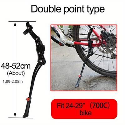 TEMU Adjustable Mtb Road Bicycle Kick Stand - Aluminum Kickstand For 24/26/27.5/29/700c Mountain Bikes - Bike Accessories