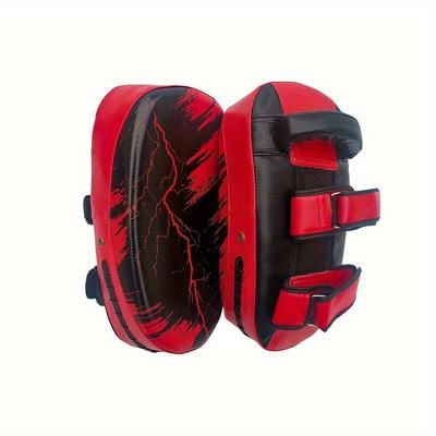TEMU 1pc X-treme Oval-shaped Punching , Thickened Leather Kick Pad For Muay Thai, Taekwondo, Boxing - Durable Leather Training Equipment For Adults