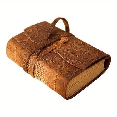 TEMU Handcrafted Notebook Made Of Genuine Leather, Featuring 400 Pages Of , Measuring 165mm By 115mm By 40mm, Sketches.