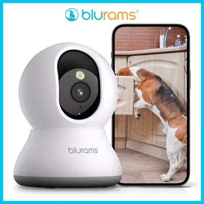 Blurams Indoor Security Camera 2K, Home Security Camera for Dog/Elder, Security Camera with One-Touch Call Update A31S-2pc