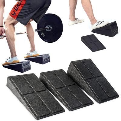 TEMU 3-pack Squat Wedge Blocks, 12-inch Leg Stretcher Foam Slant Boards, Universal Fit Pp Material For Squats, Calf Raises, Yoga, Knee Over Toe Workout Equipment - Black